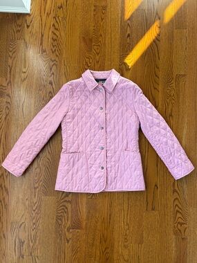 Authentic Burberry London Pink Diamond Quilted Jacket with Nova Check pattern